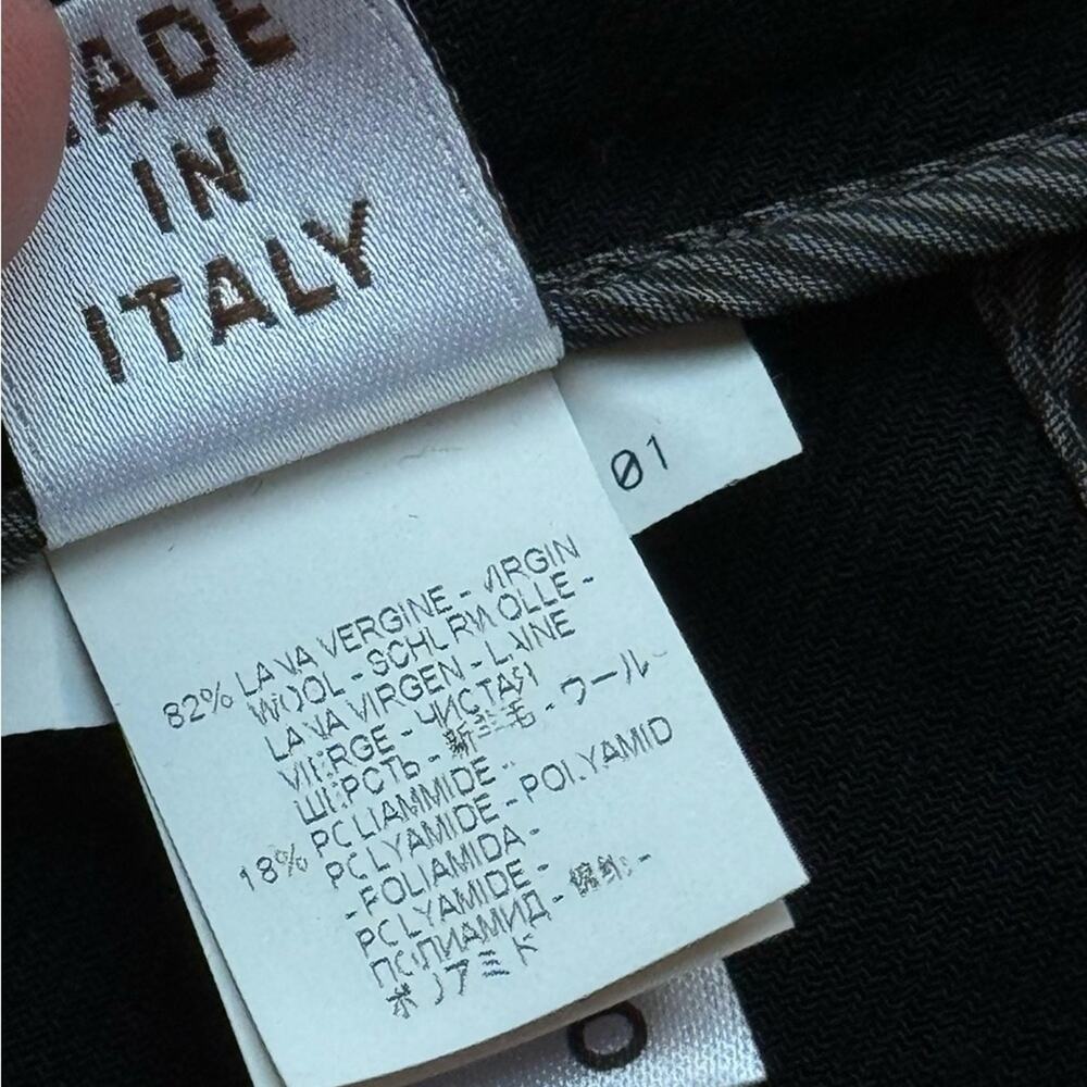 Brunello Cucinelli Black Virgin Wool Blend High Rise Pleated Trousers Women’s 8 - Picture 9 of 9